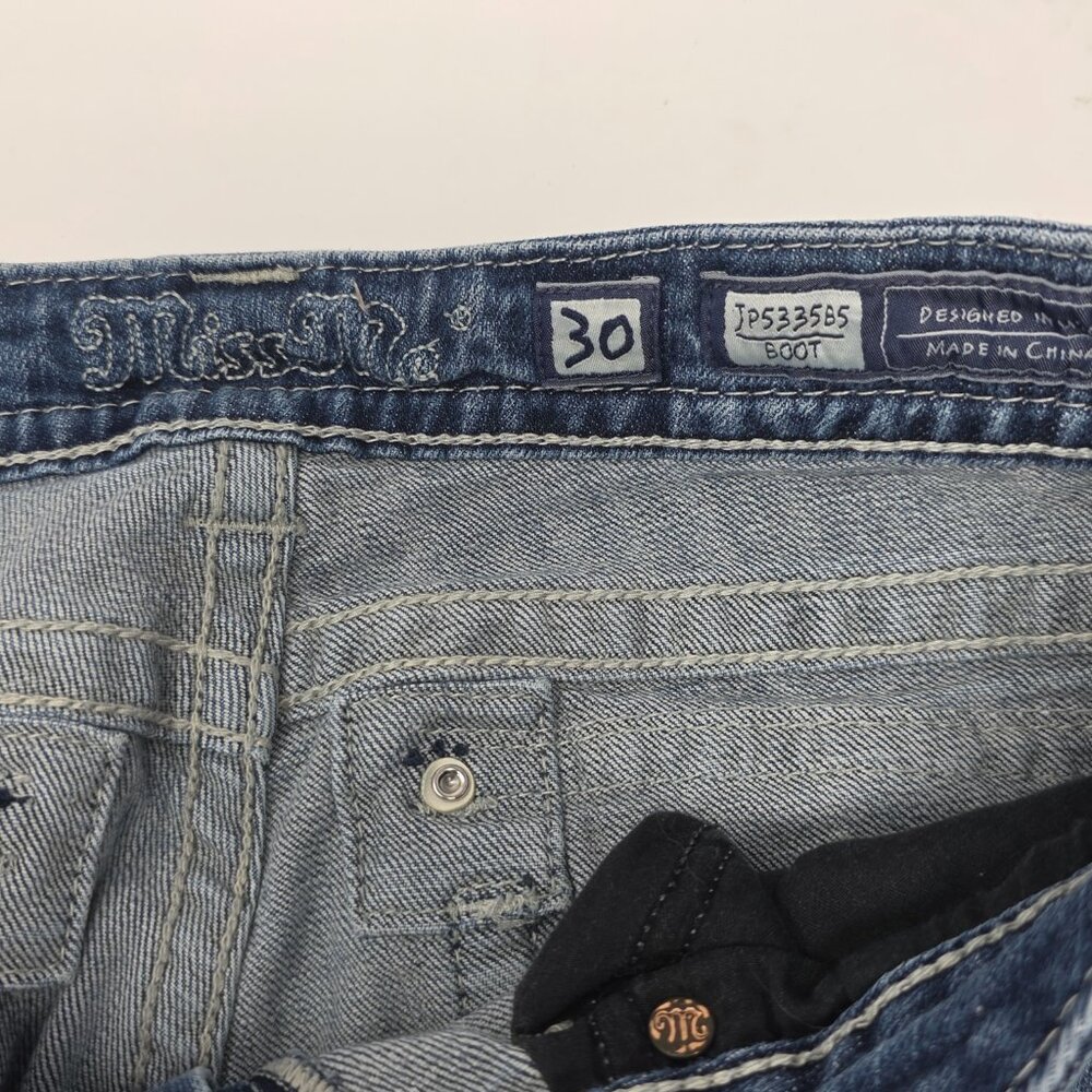 Classic Women's Dark Blue Bootcut Jeans - Picture 5 of 6